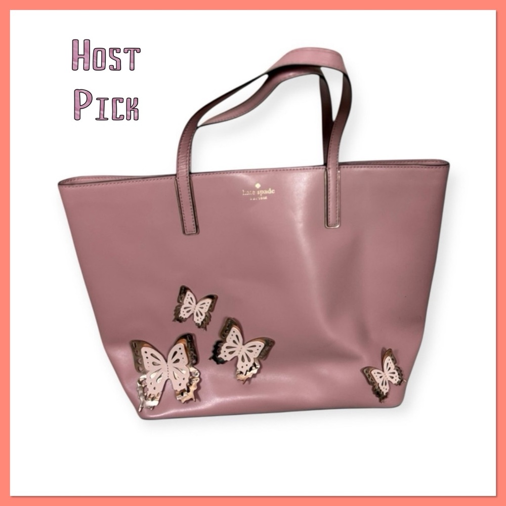 🔥 Host Pick 🔥Kate Spade New York All The Buzz Metallic Butterfly Tote Bag -Rare